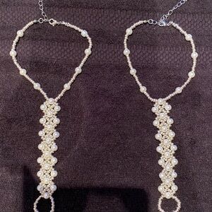 Elegant Pearl style Beaded Foot chain jewelry